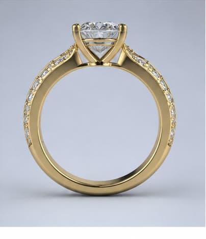 Render 3D de un anillo en oro